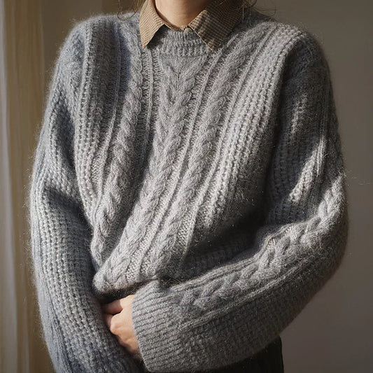 Saddle Cable Sweater Knitting Pattern