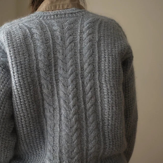 Saddle Cable Sweater Knitting Pattern