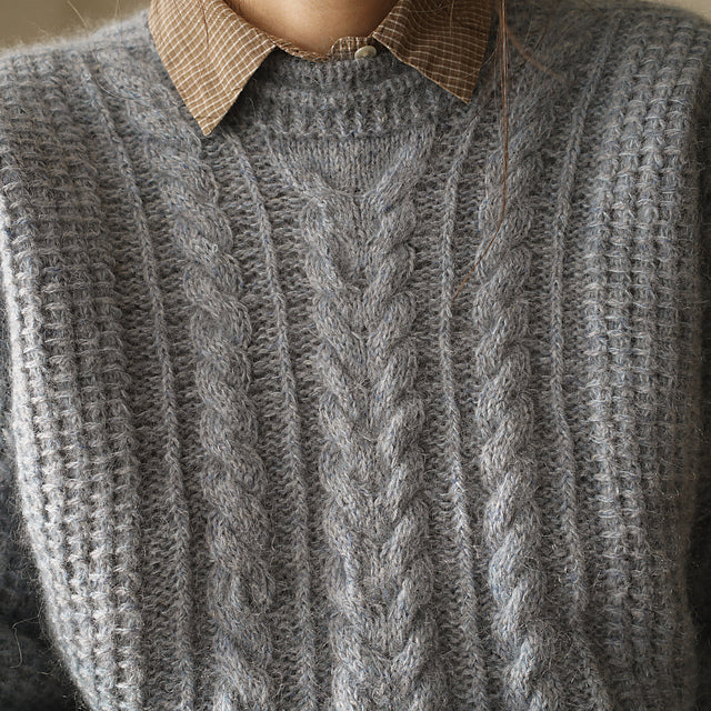 Saddle Cable Sweater Knitting Pattern