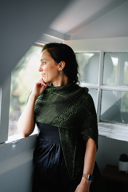 Leaf Shape Lace Shawl Knitting Pattern