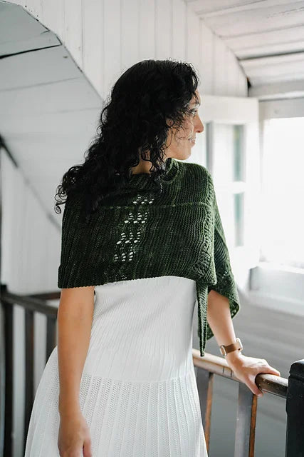 Leaf Shape Lace Shawl Knitting Pattern