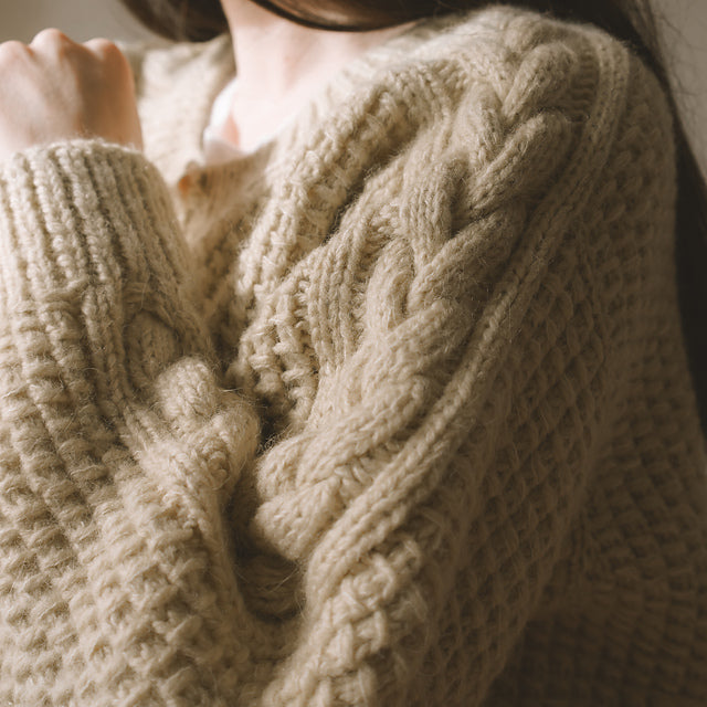 Textured Cable Cardigan Knitting Pattern