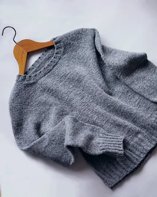 Minimal Crew Sweater Knitting Pattern