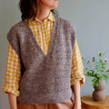 Textured V-Neck Vest Knitting Pattern