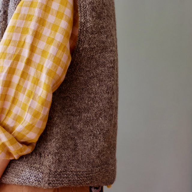 Textured V-Neck Vest Knitting Pattern