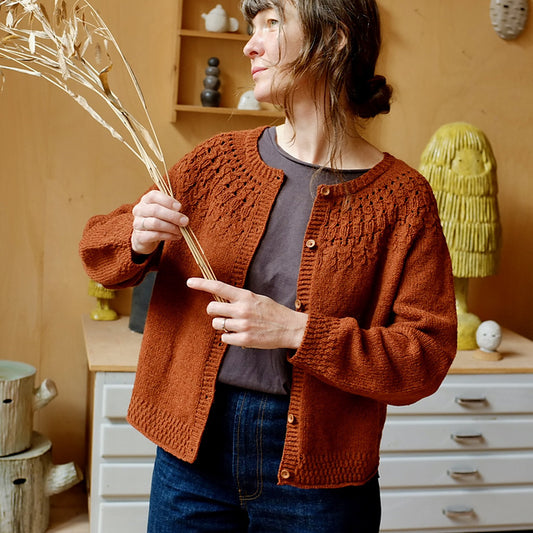 Midnight Yoke Cardigan Knitting Pattern