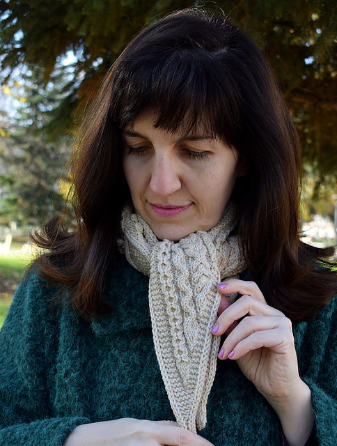 Textured Cable Scarf Knitting Pattern