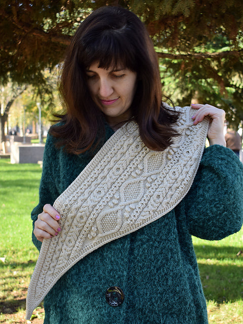 Textured Cable Scarf Knitting Pattern