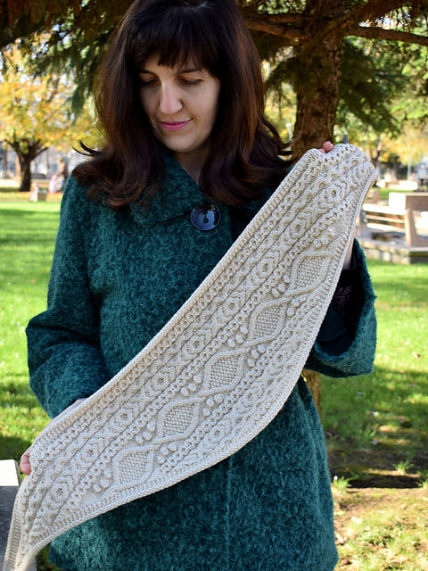 Textured Cable Scarf Knitting Pattern