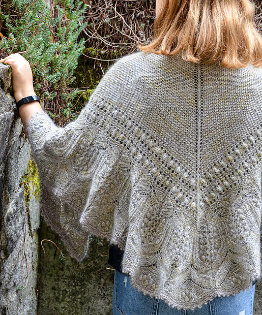 Soft Silver Shawl Knitting Pattern