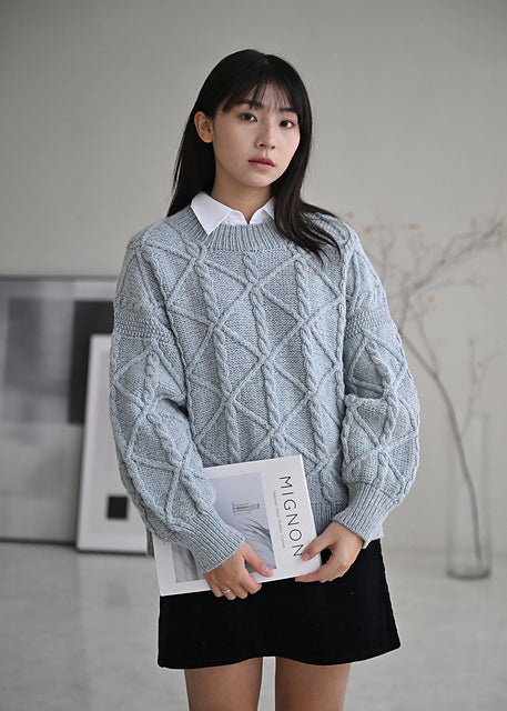 Oversized Cable Sweater Knitting Pattern