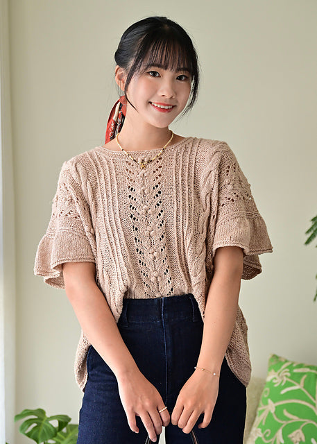 Lace Sleeve Top Knitting Pattern