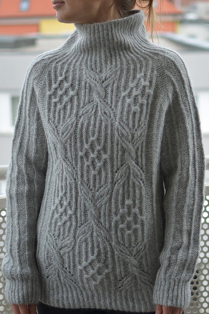 Winter Lace Sweater Knitting Pattern