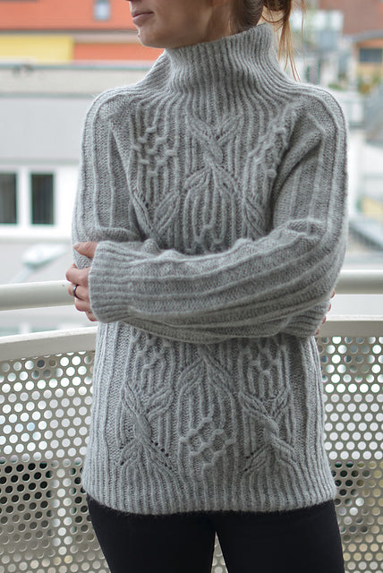 Winter Lace Sweater Knitting Pattern