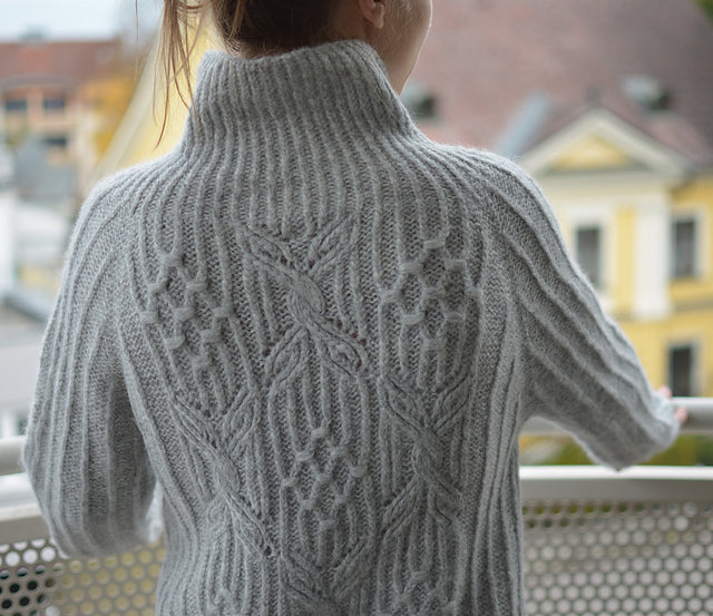 Winter Lace Sweater Knitting Pattern