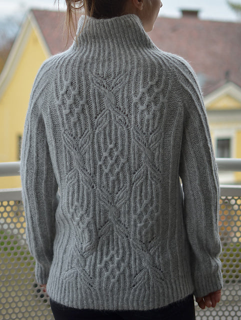 Winter Lace Sweater Knitting Pattern