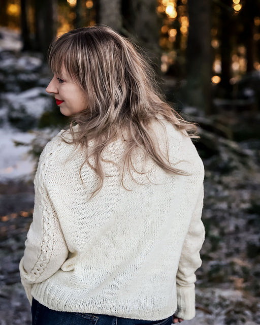 Cable V Neck Sweater Knitting Pattern