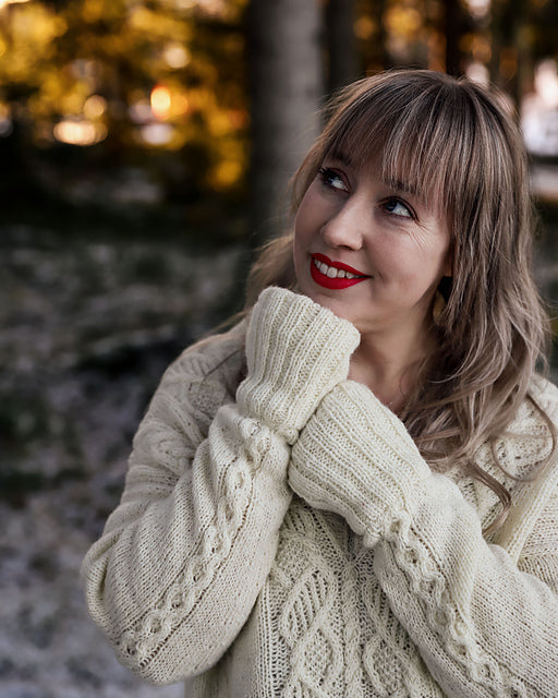 Cable V Neck Sweater Knitting Pattern