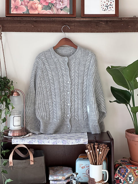 Cable Brioche Cardigan Knitting Pattern