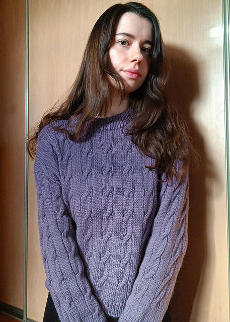 Unisex Cable Sweater Knitting Pattern