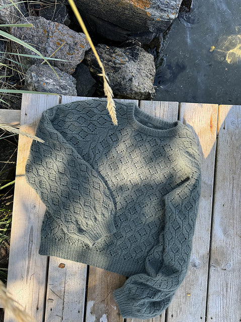 Textured Raglan Sweater Knitting Pattern