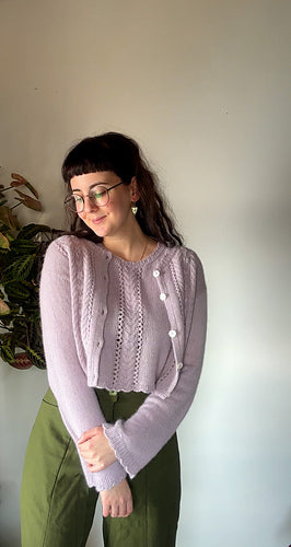 Lace Panel Cardigan Knitting Pattern