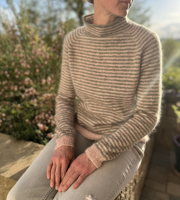 Relaxed Stripe Sweater Knitting Pattern
