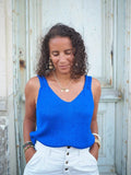 Cable Strap Tank Knitting Pattern