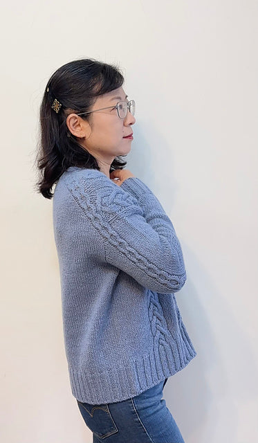Cable V Neck Sweater Knitting Pattern