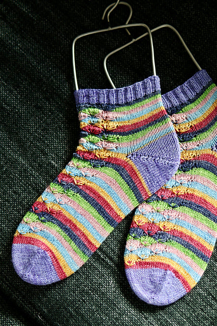 Striped Socks  Knitting Pattern
