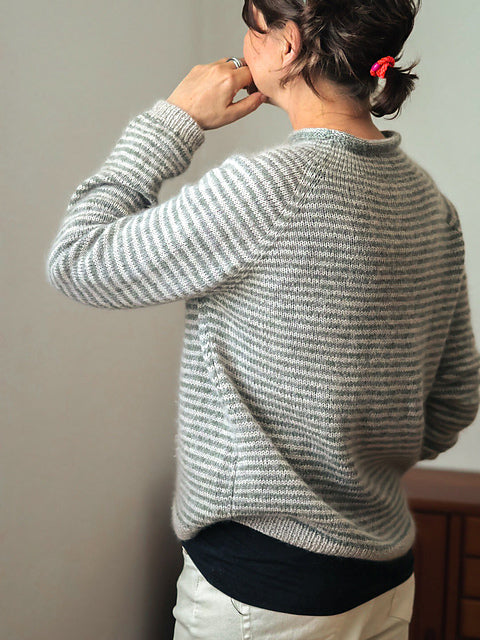 Relaxed Stripe Sweater Knitting Pattern