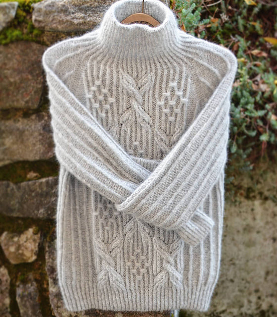 Winter Lace Sweater Knitting Pattern