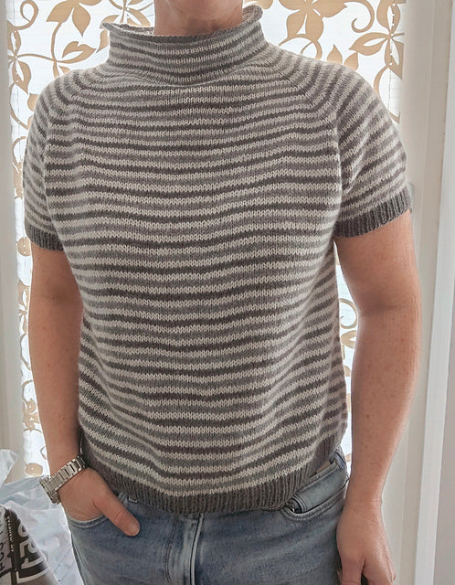 Relaxed Stripe Sweater Knitting Pattern