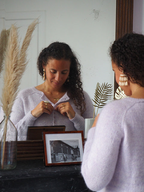 Button Neck Sweater Knitting Pattern