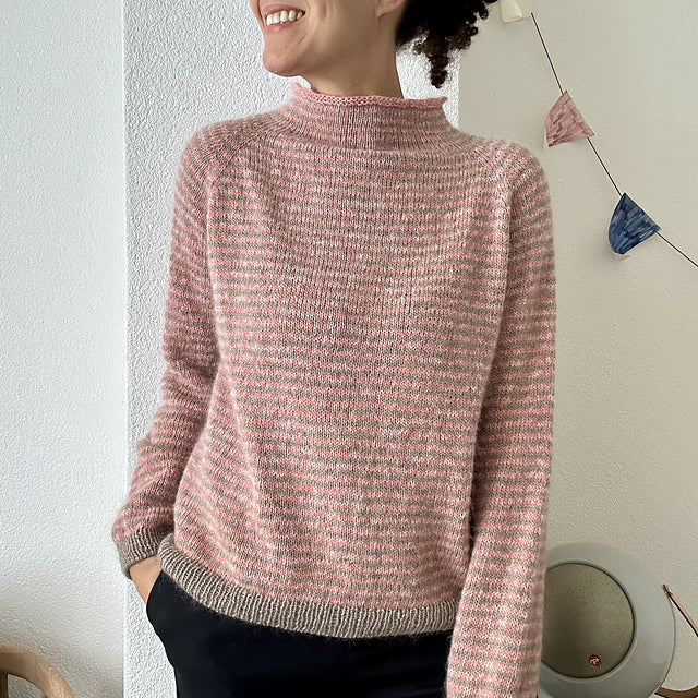 Relaxed Stripe Sweater Knitting Pattern