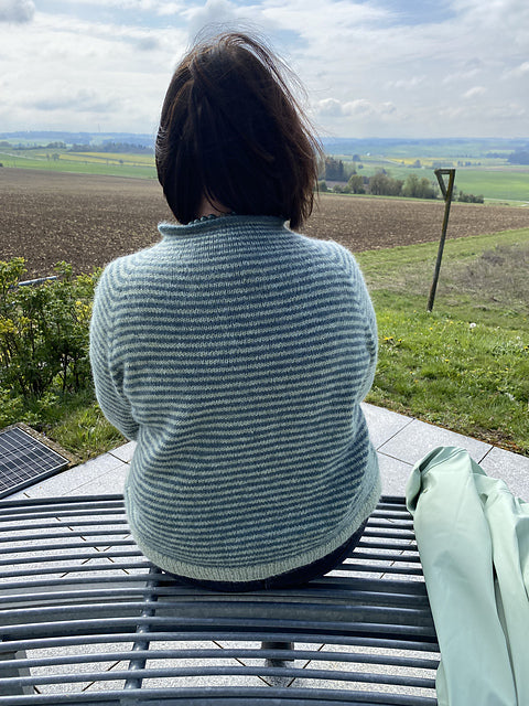 Relaxed Stripe Sweater Knitting Pattern