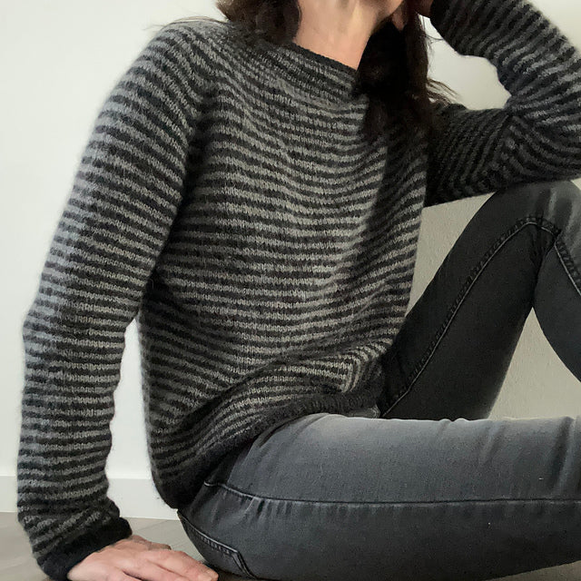 Relaxed Stripe Sweater Knitting Pattern