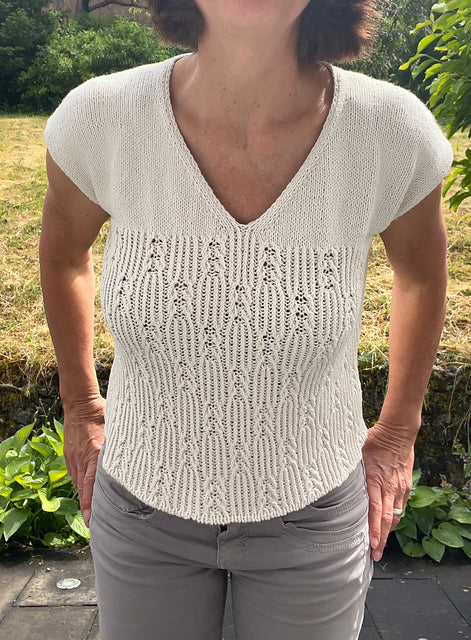 Textured Summer Tee Knitting Pattern