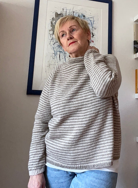 Relaxed Stripe Sweater Knitting Pattern