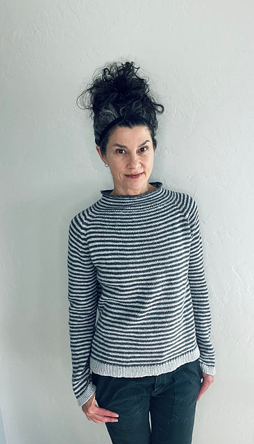 Relaxed Stripe Sweater Knitting Pattern
