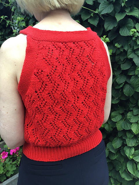 Sleeveless Top Knitting Pattern