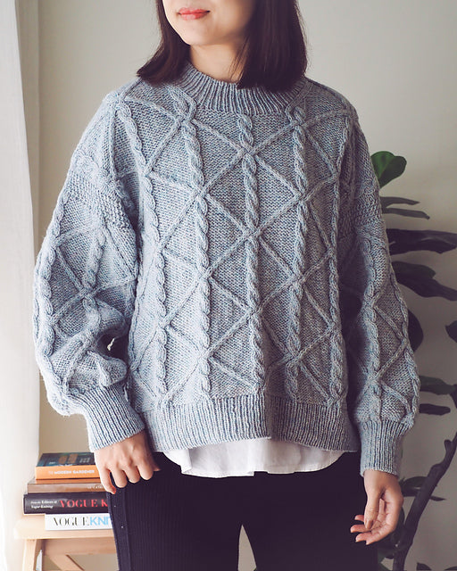 Oversized Cable Sweater Knitting Pattern