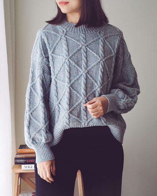 Oversized Cable Sweater Knitting Pattern