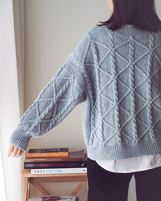 Oversized Cable Sweater Knitting Pattern