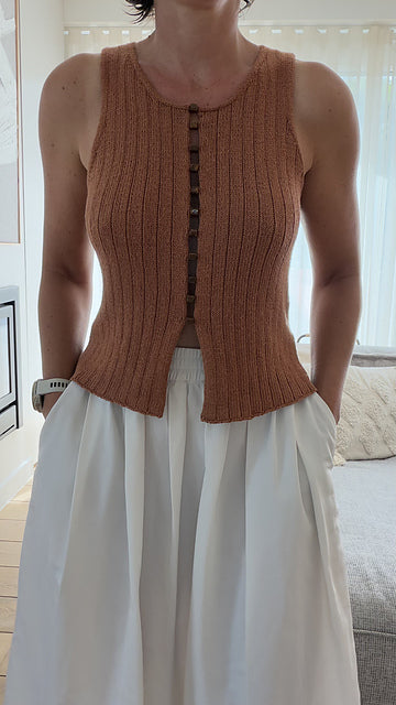 Button Front Top Knitting Pattern