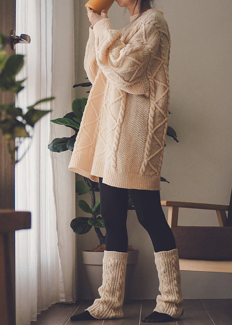 Oversized Cable Sweater Knitting Pattern