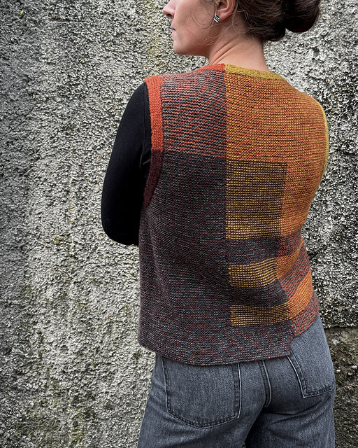 Colorblock Vest Knitting Pattern