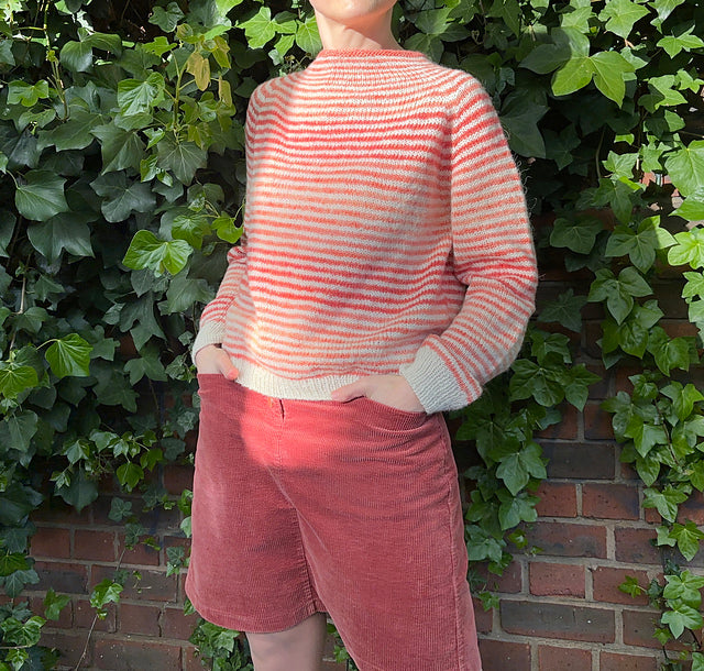 Relaxed Stripe Sweater Knitting Pattern