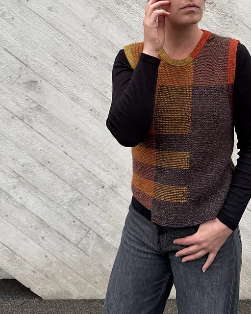 Colorblock Vest Knitting Pattern