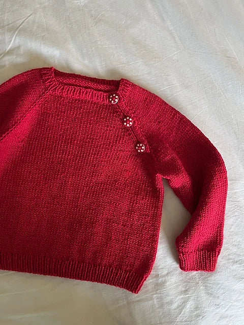 Kids Button Sweater Knitting Pattern